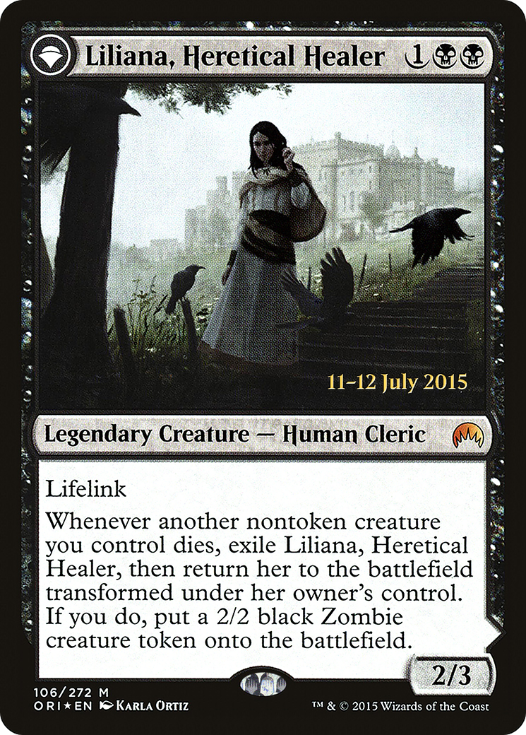 Image of Liliana, Heretical Healer (PRE-106) - Magic Origins Promos: (originpwdfc) Foil