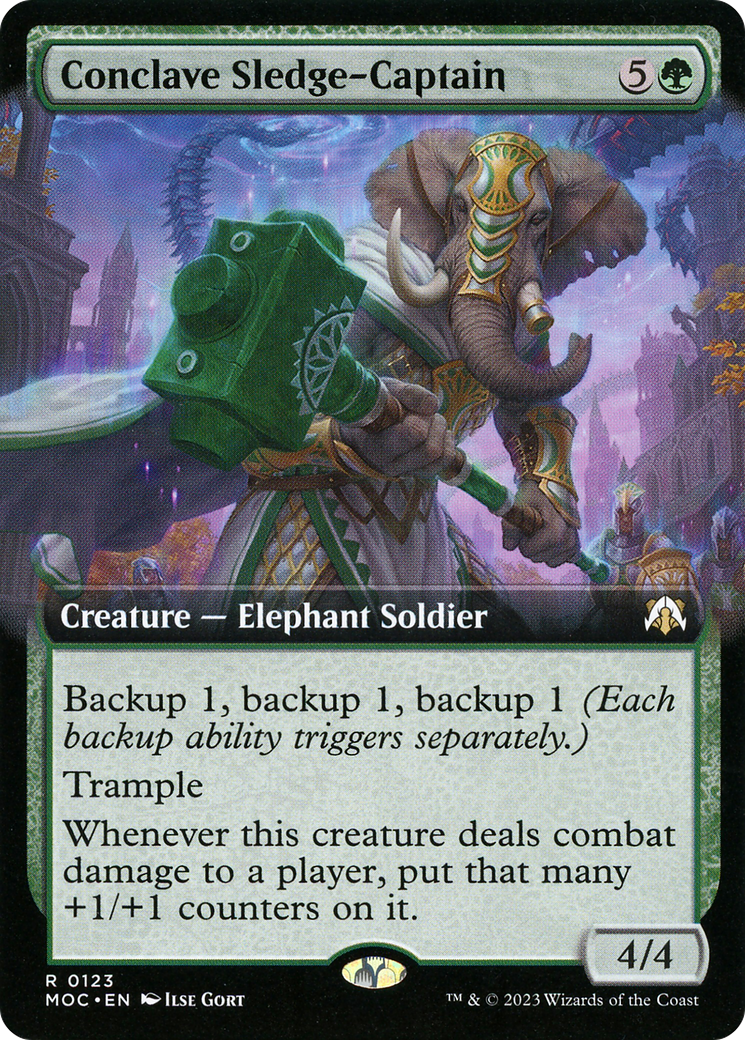 Image of Conclave Sledge-Captain (Extended Art) (MOC-123) - March of the Machine Commander: (Extended Art) Foil