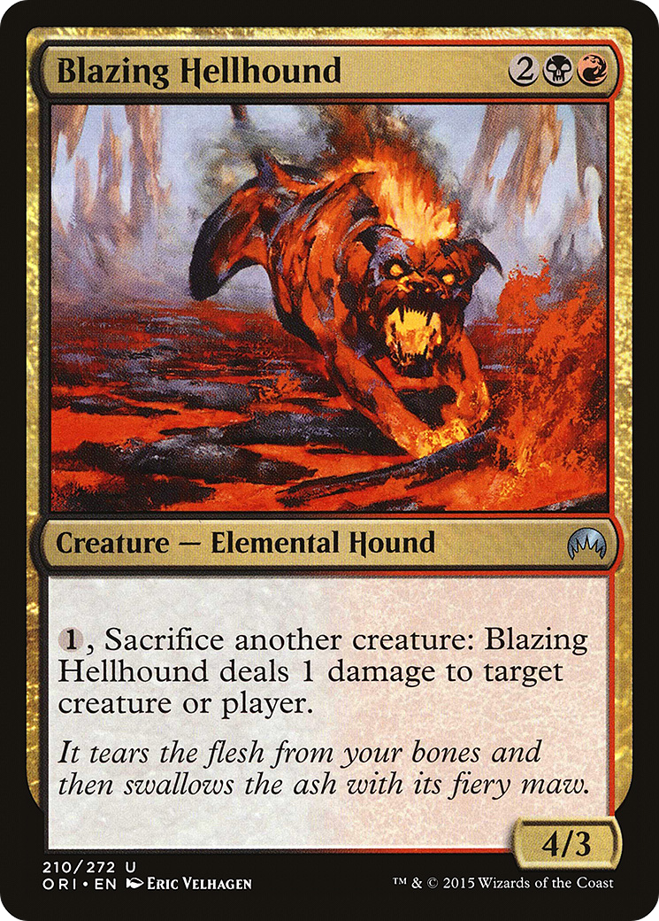 Image of Blazing Hellhound (ORI-210) - Magic Origins