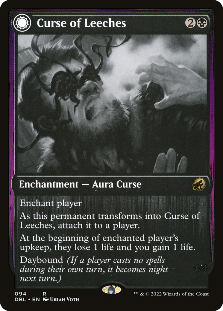 Image of Curse of Leeches (DBL-094) - Innistrad: Double Feature: (Double Faced Transform) Foil
