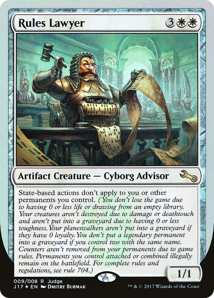 Image of Rules Lawyer (JDG-009) - Judge Gift Cards 2017 Foil