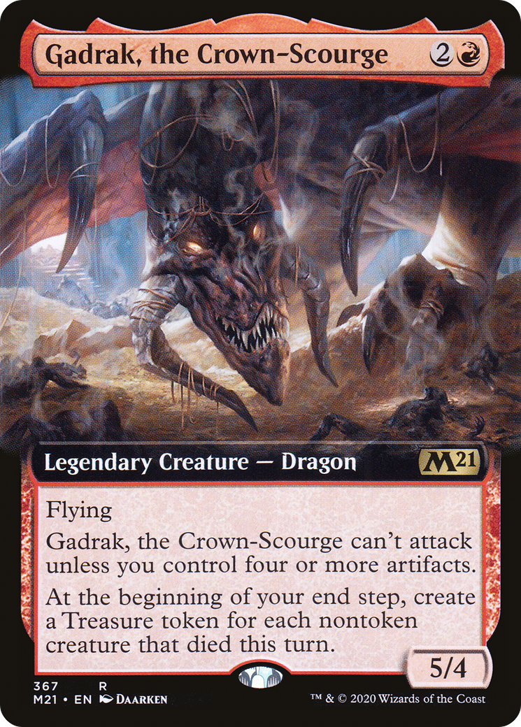 Image of Gadrak, the Crown-Scourge (Extended Art) (M21-367) - Core Set 2021: (Extended Art) Foil