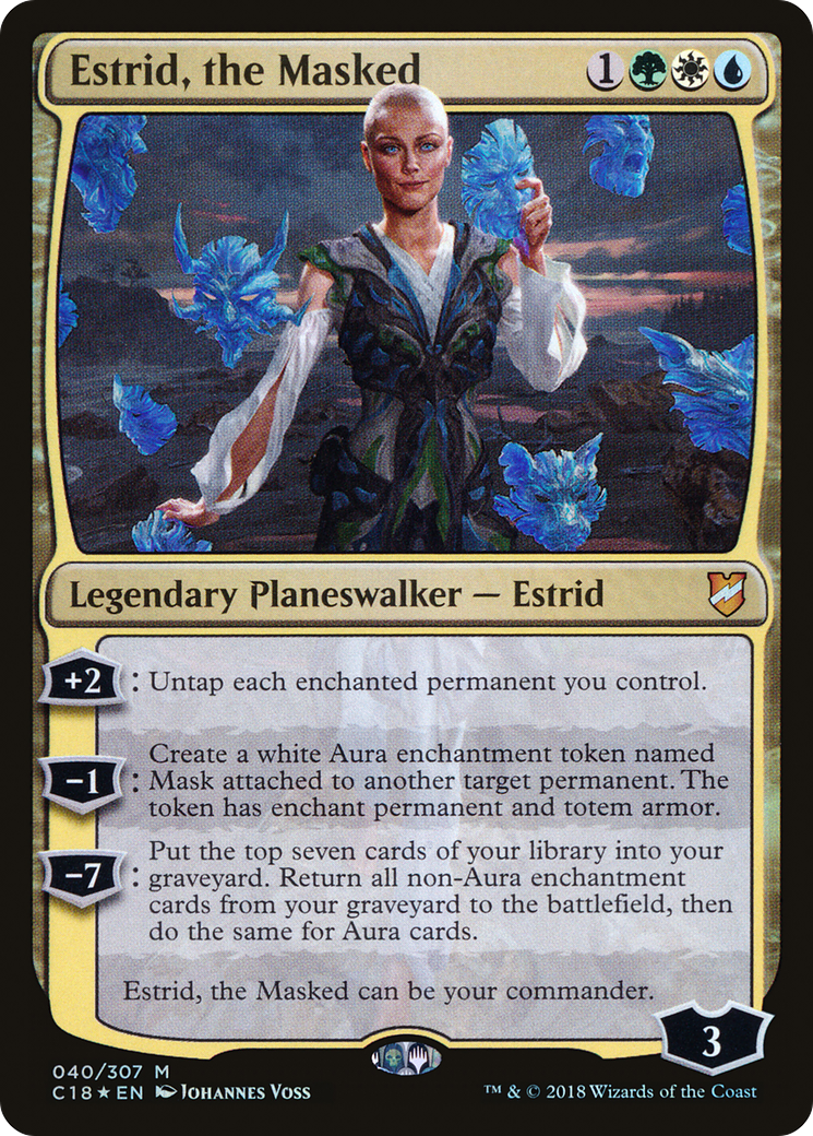 Image of Estrid, the Masked (C18-040) - Commander 2018 Foil