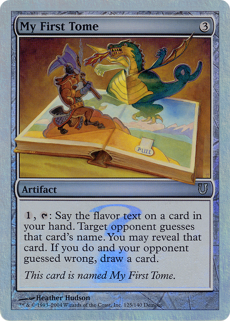 Image of My First Tome (Alternate Foil) (UNH-125) - Unhinged Foil