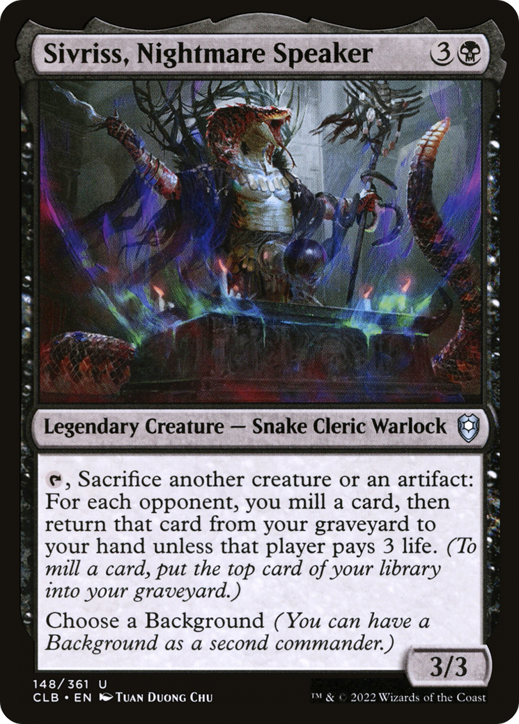 Image of Sivriss, Nightmare Speaker (CLB-148) - Commander Legends: Battle for Baldur's Gate