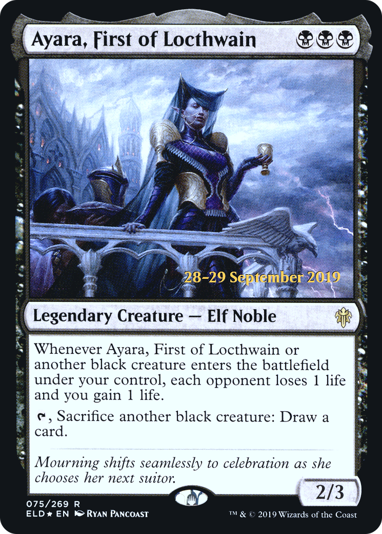 Image of Ayara, First of Locthwain (PRE-075) - Throne of Eldraine Promos Foil