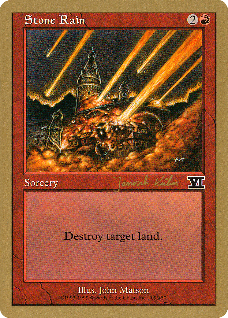Image of Stone Rain - 2000 Janosch Kuhn (6ED) (WCD-) - World Championship Decks 2000