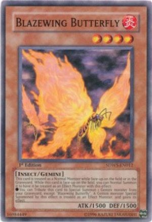 Image of Blazewing Butterfly (SDWS-EN012) - Structure Deck: Warriors' Strike 1st Edition
