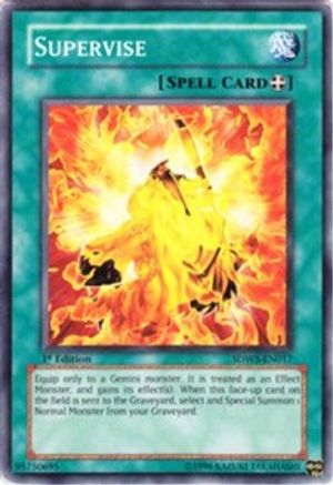 Image of Supervise (SDWS-EN017) - Structure Deck: Warriors' Strike 1st Edition