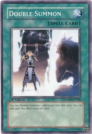 Image of Double Summon (SDWS-EN028) - Structure Deck: Warriors' Strike 1st Edition