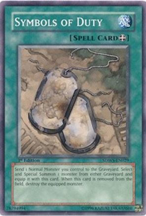 Image of Symbols of Duty (SDWS-EN029) - Structure Deck: Warriors' Strike 1st Edition
