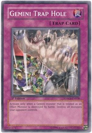 Image of Gemini Trap Hole (SDWS-EN038) - Structure Deck: Warriors' Strike 1st Edition