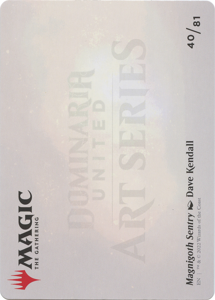 Image of Magnigoth Sentry // Magnigoth Sentry (ADMU-040) - Dominaria United Art Series (Borderless) Foil