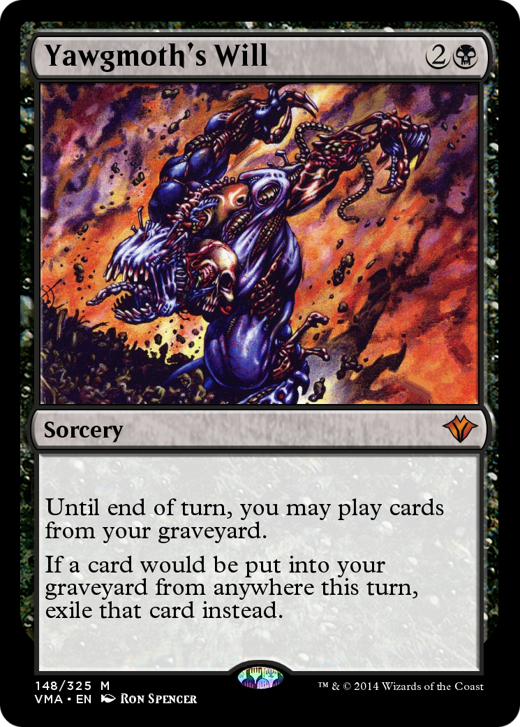 Image of Yawgmoth's Will (VMA-148) - Vintage Masters Foil