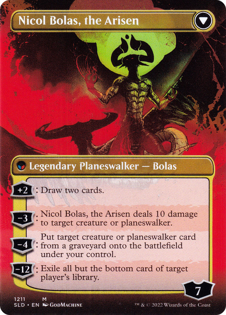 Image of Nicol Bolas, the Ravager (Display Commander) - Thick Stock (SLD-1211) - Secret Lair Drop (Borderless)
