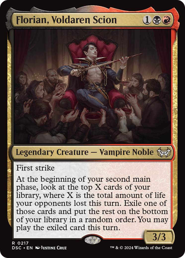 Image of Florian, Voldaren Scion (DSC-217) - Duskmourn: House of Horror Commander