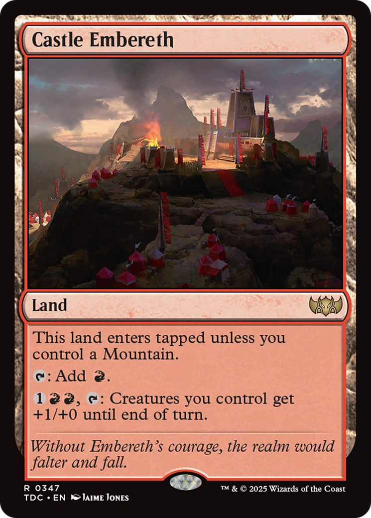 Image of Castle Embereth (TDC-347) - Commander: Tarkir: Dragonstorm