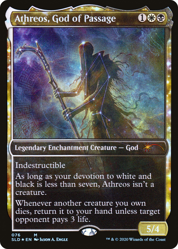 Image of Athreos, God of Passage (SLD-076) - Secret Lair Drop: (enchantment, Showcase) Foil