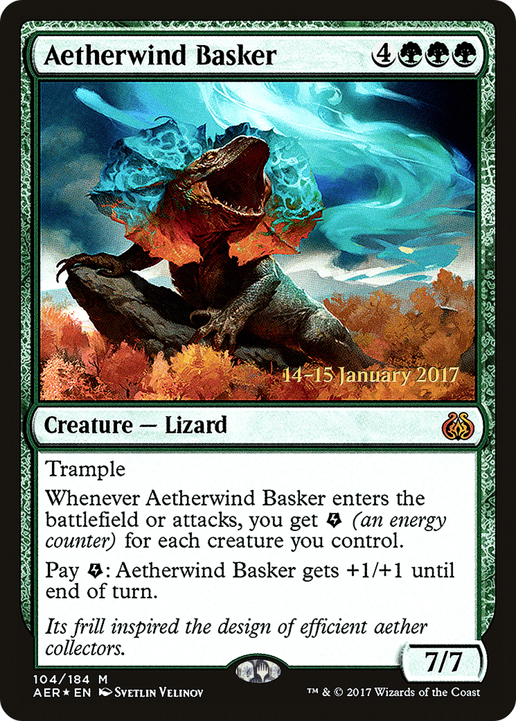 Image of Aetherwind Basker (PRE-104) - Aether Revolt Promos Foil