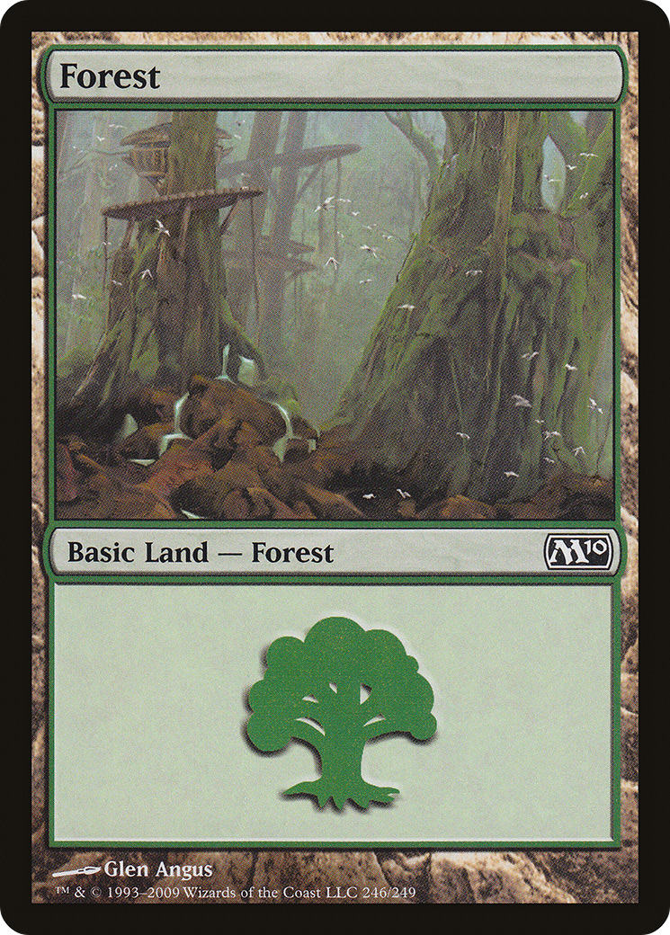 Image of Forest (246) (M10-246) - Magic 2010 Foil