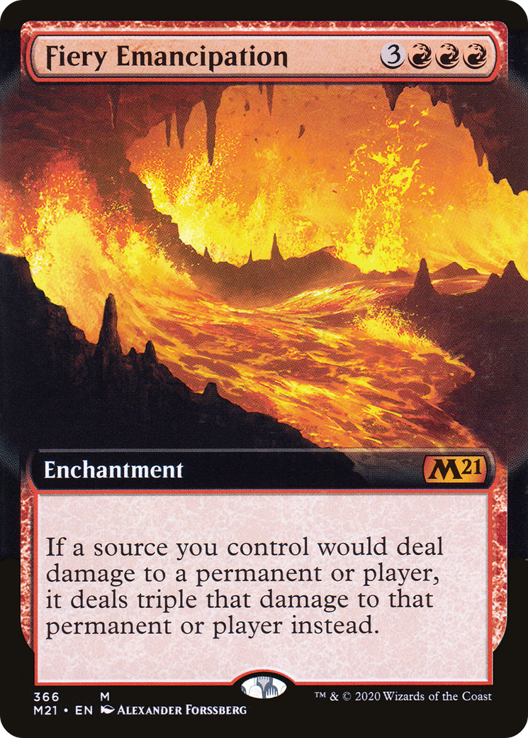 Image of Fiery Emancipation (Extended Art) (M21-366) - Core Set 2021: (Extended Art)
