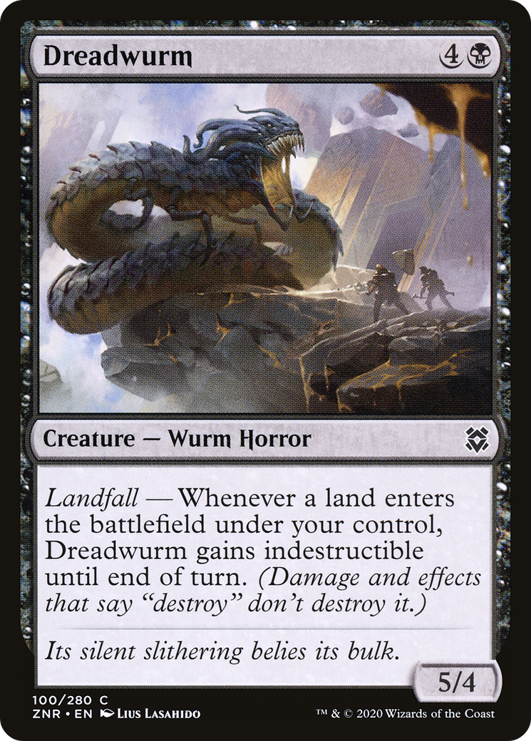 Image of Dreadwurm (ZNR-100) - Zendikar Rising Foil