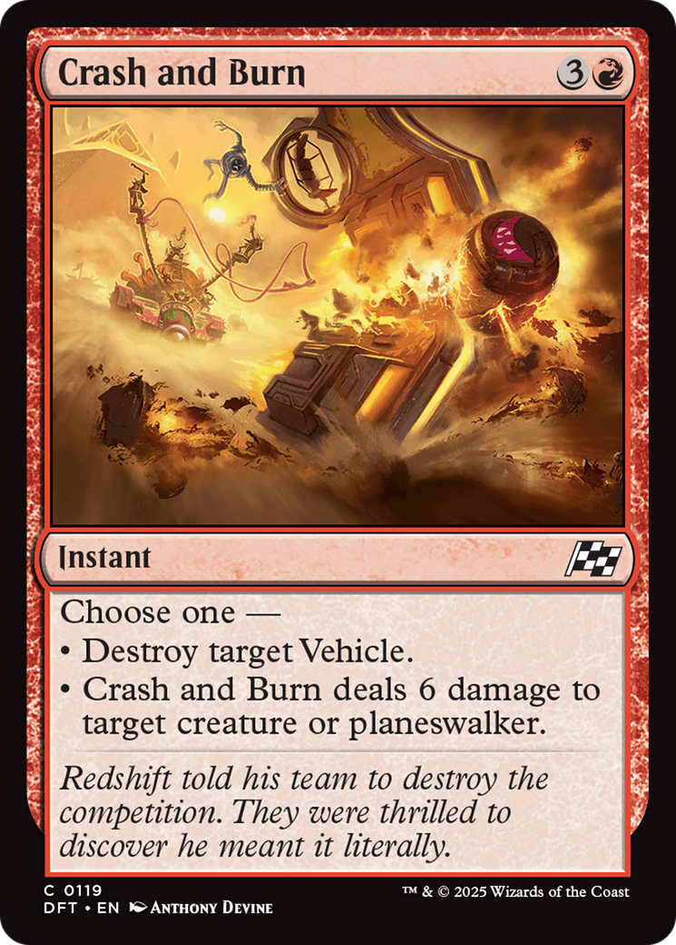 Image of Crash and Burn (DFT-119) - Aetherdrift