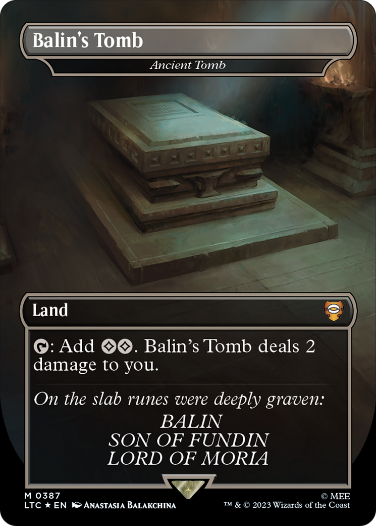 Image of Balin's Tomb - Ancient Tomb (Surge Foil) (LTC-387) - Tales of Middle-earth Commander / Balin's Tomb (Borderless) Foil