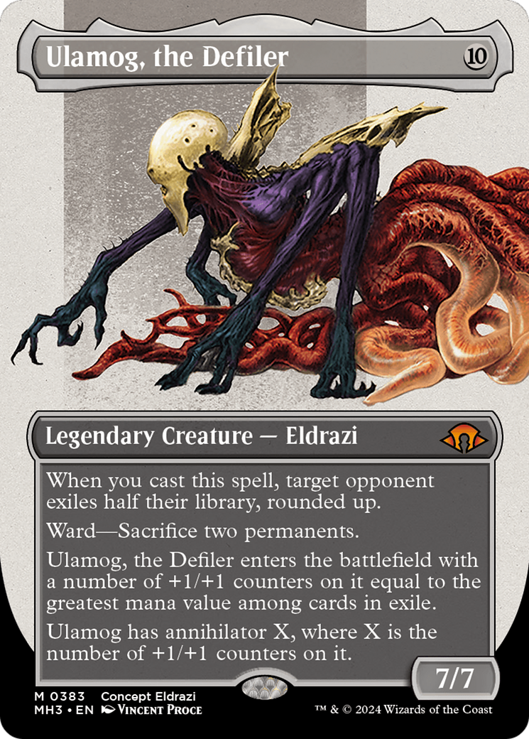 Image of Ulamog, the Defiler (Borderless) (MH3-383) - Modern Horizons 3 (Borderless) Foil