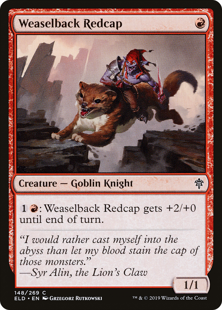 Image of Weaselback Redcap (ELD-148) - Throne of Eldraine Foil