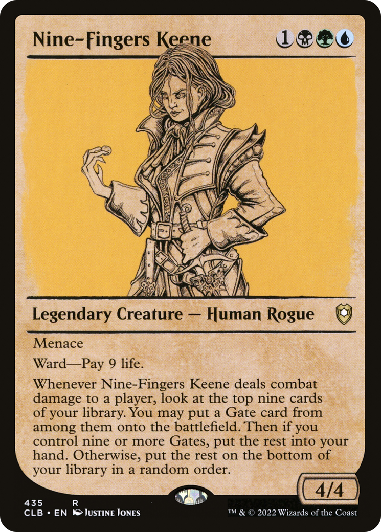 Image of Nine-Fingers Keene (Showcase) (CLB-435) - Commander Legends: Battle for Baldur's Gate: (Showcase) Foil