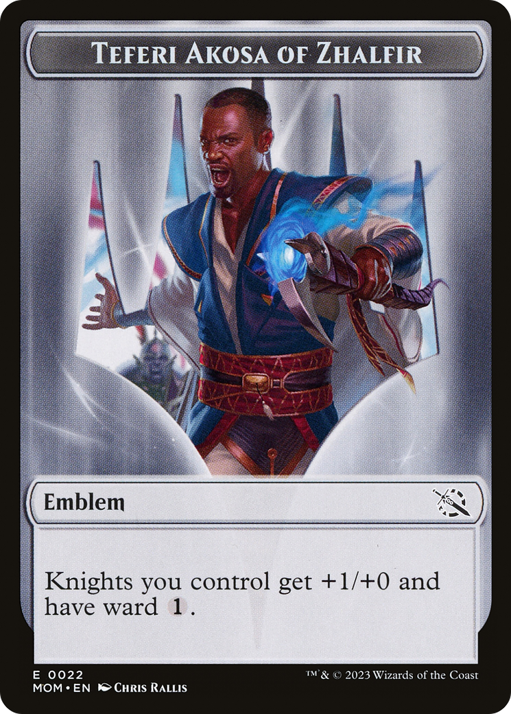 Image of Teferi Akosa of Zhalfir Emblem (TMOM-022) - March of the Machine Tokens Foil