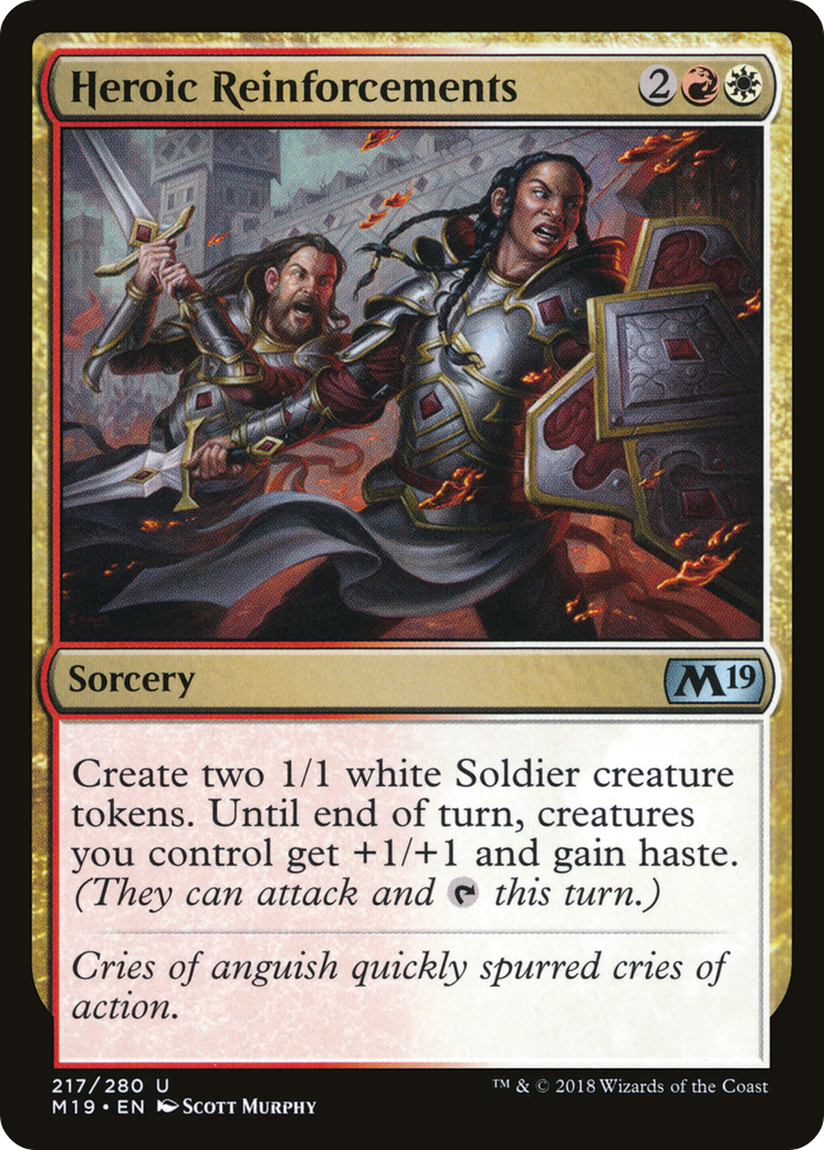 Image of Heroic Reinforcements (M19-217) - Core Set 2019 Foil