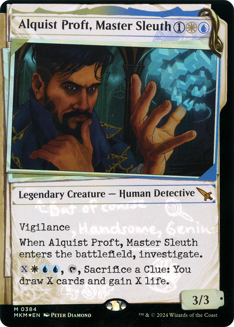 Image of Alquist Proft, Master Sleuth (Showcase) (Invisible Ink) (MKM-384) - Murders at Karlov Manor: (Showcase) Foil