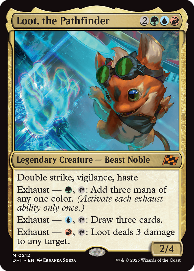 Image of Loot, the Pathfinder (DFT-212) - Aetherdrift Foil