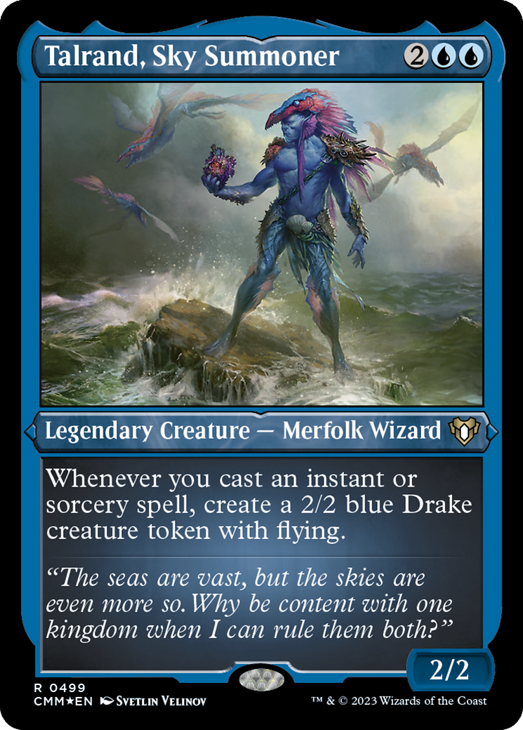 Image of Talrand, Sky Summoner (CMM-499) - Commander Masters Etched Foil
