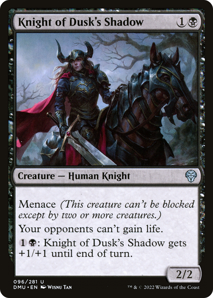 Image of Knight of Dusk's Shadow (DMU-096) - Dominaria United Foil