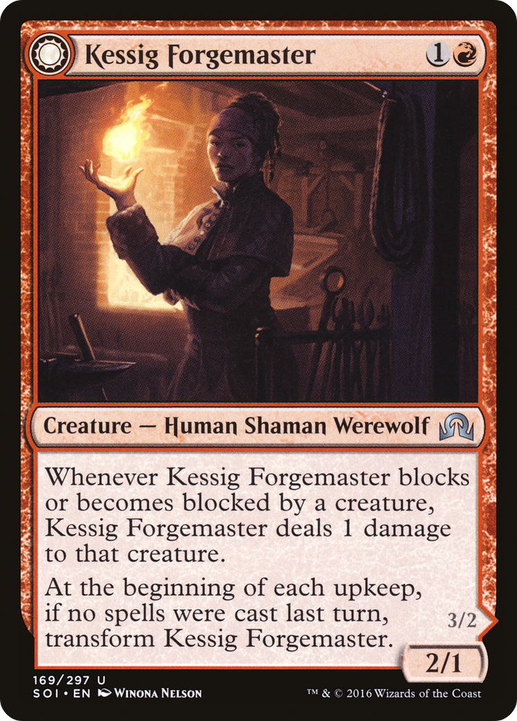 Image of Kessig Forgemaster (SOI-169) - Shadows over Innistrad: (Double Faced Transform) Foil