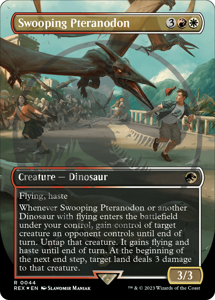 Image of Swooping Pteranodon (Borderless) (Emblem) (REX-044) - Jurassic World Collection (Borderless) Foil