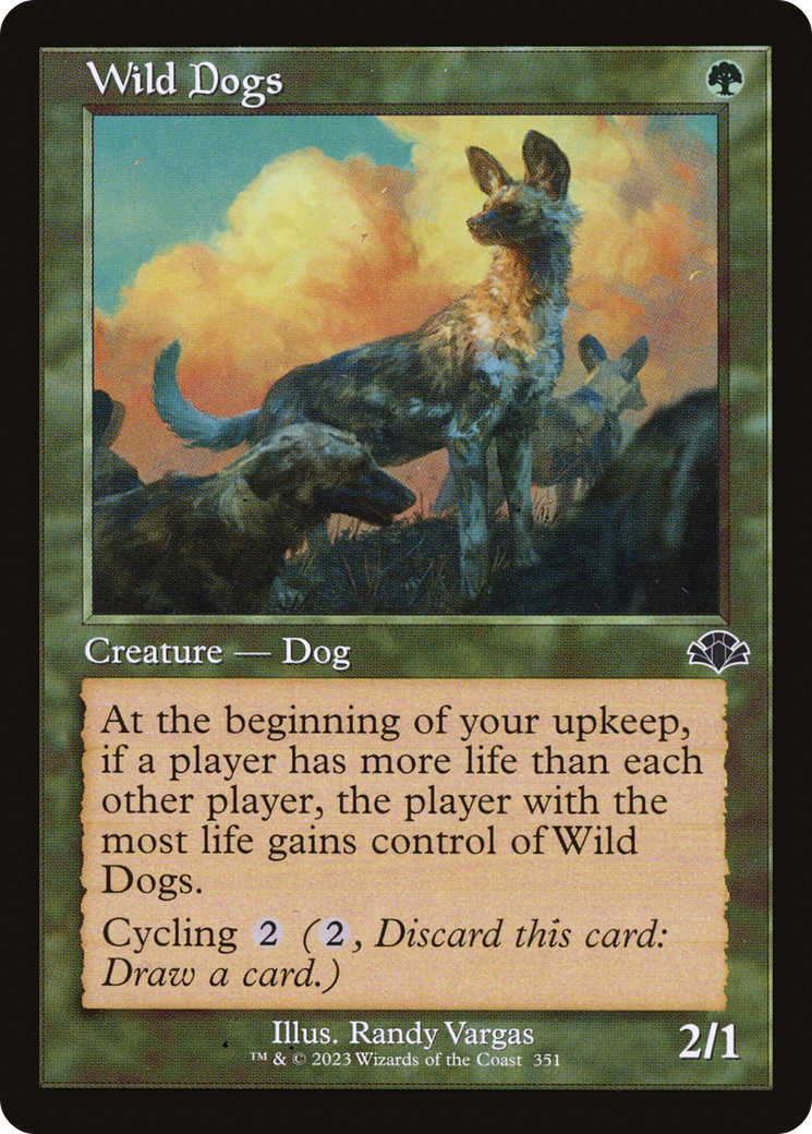 Image of Wild Dogs (Retro Frame) (DMR-351) - Dominaria Remastered Foil
