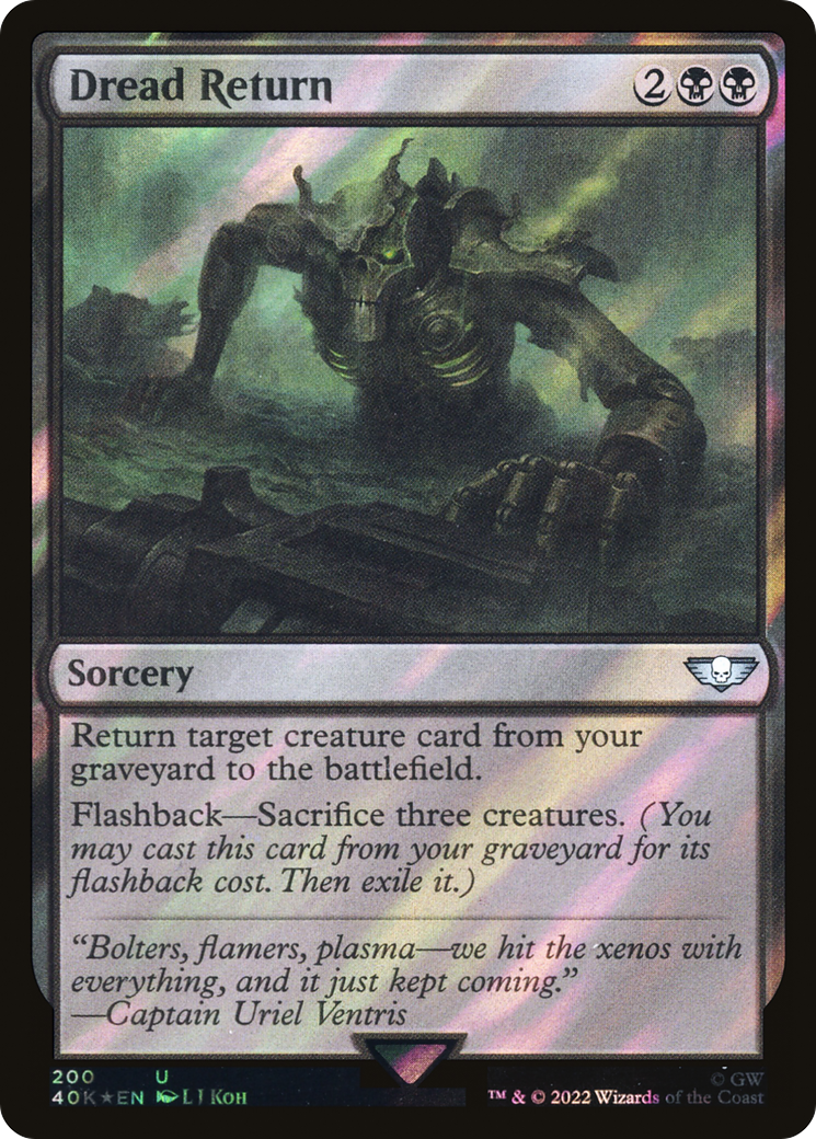 Image of Dread Return (Surge Foil) (40K-200) - Warhammer 40,000 Commander Foil