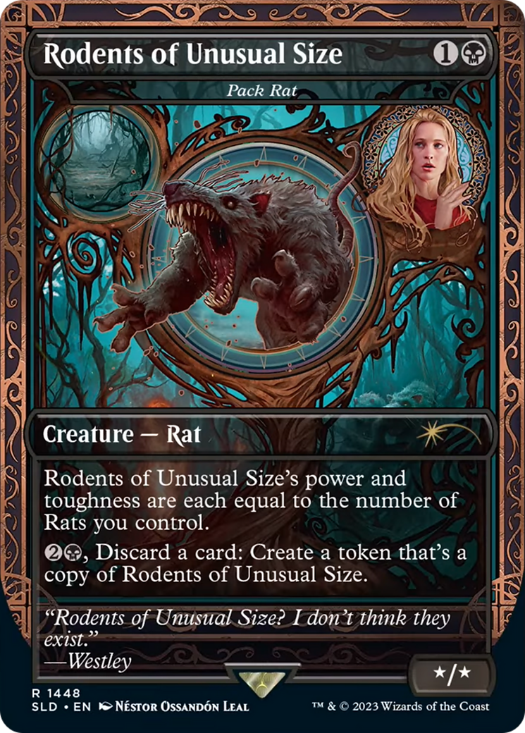 Image of Rodents of Unusual Size - Pack Rat (SLD-1448) - Secret Lair Drop / Rodents of Unusual Size (Borderless) Foil