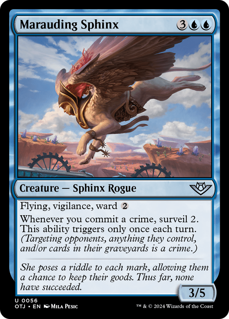 Image of Marauding Sphinx (OTJ-056) - Outlaws of Thunder Junction