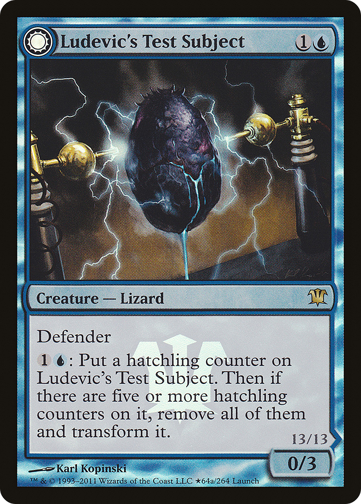 Image of Ludevic's Test Subject (LARP-064) - Innistrad Promos: (Double Faced Transform) Foil