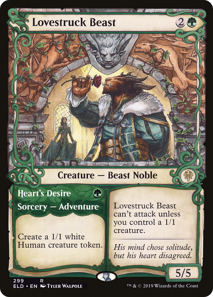Image of Lovestruck Beast (Showcase) (ELD-299) - Throne of Eldraine: (Showcase) Foil