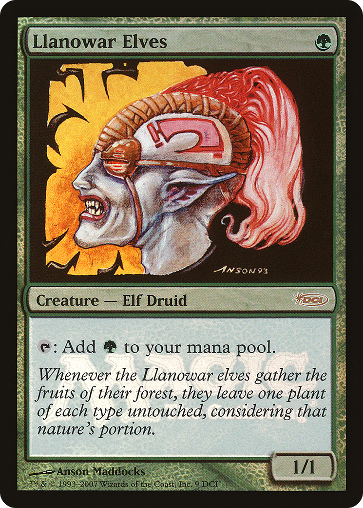 Image of Llanowar Elves (WPN-009) - DCI Promos Foil