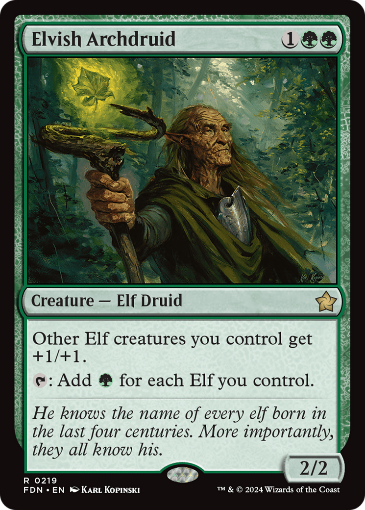 Image of Elvish Archdruid (FDN-219) - Foundations
