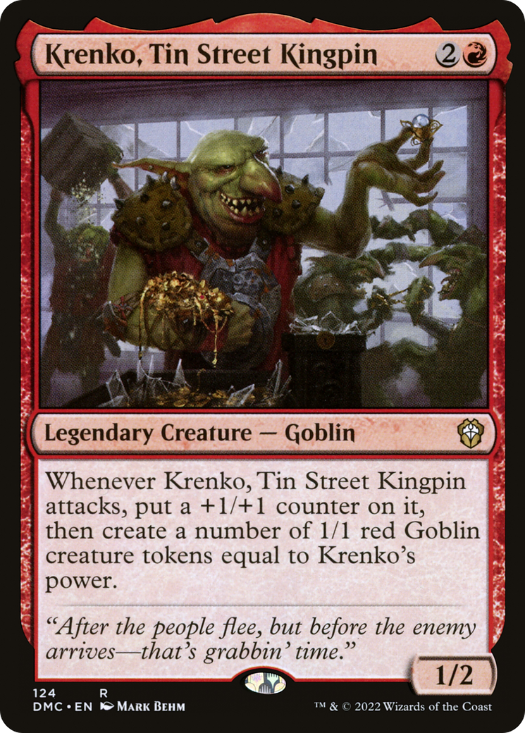 Image of Krenko, Tin Street Kingpin (DMC-124) - Dominaria United Commander