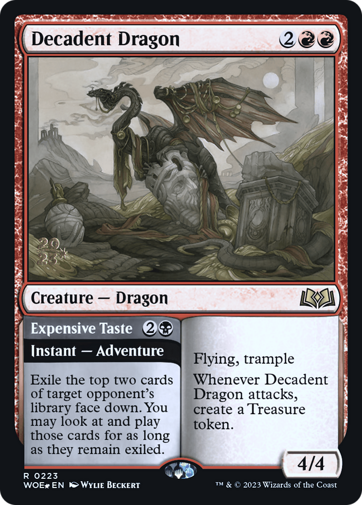 Image of Decadent Dragon (PRE-223) - Wilds of Eldraine Promos Foil