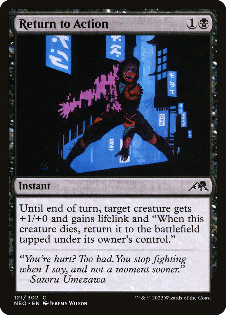 Image of Return to Action (NEO-121) - Kamigawa: Neon Dynasty